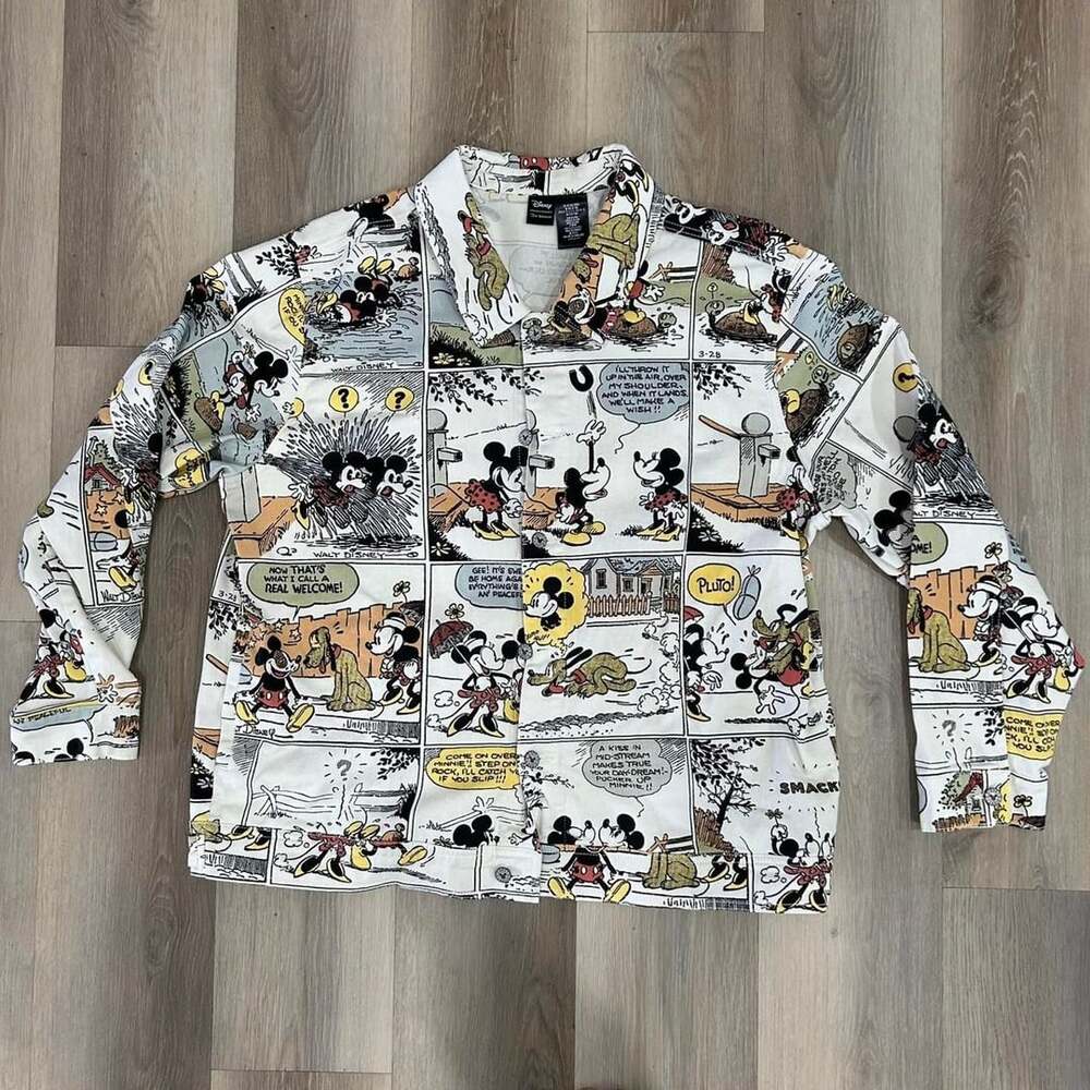 Disney Our Universe Mickey Mouse Comic Print Jacket Size XXL